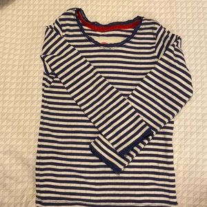 Navy and white striped Boden kids top